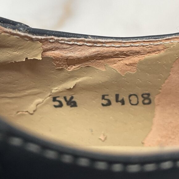 Kesco Navy Blue Lace-up Saddle Oxford Shoes Uniform School Womens Size 5 1/2 - Picture 3 of 16